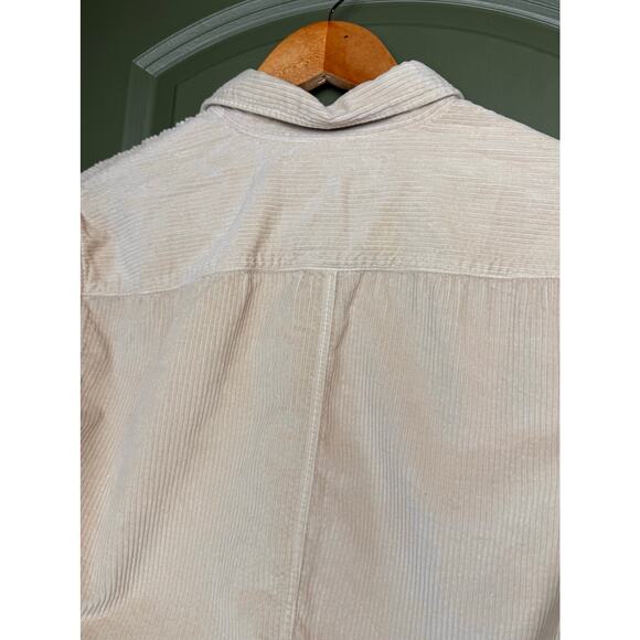 Frank & Eileen LUKE Relaxed Fit Corduroy Long Sleeve Soft Button-Up Shirt Tan XS - Picture 7 of 9